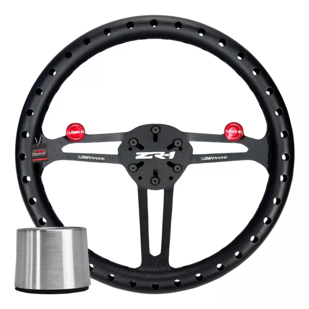 Volante Esportivo Lowv Zr1 Aliviado Preto + Cubo Instalação | Shopee Brasil