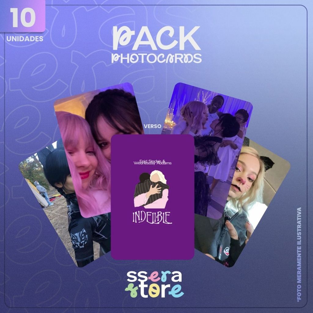 Wednesday Jenna Ortega Emma Myers Enid Wenclair Photocards Fanmade