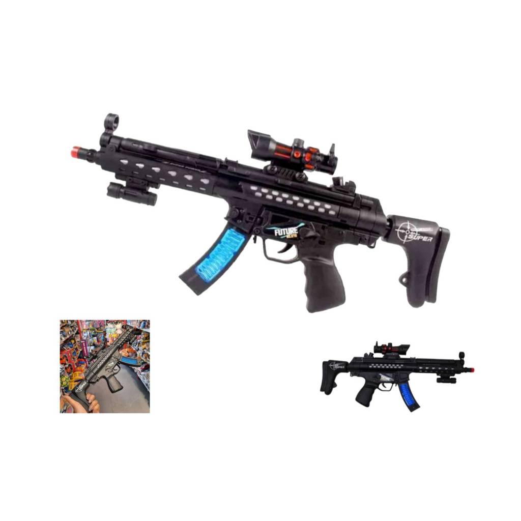 Arminha De Brinquedo Metralhadora Com Luzes E Som Vibrante