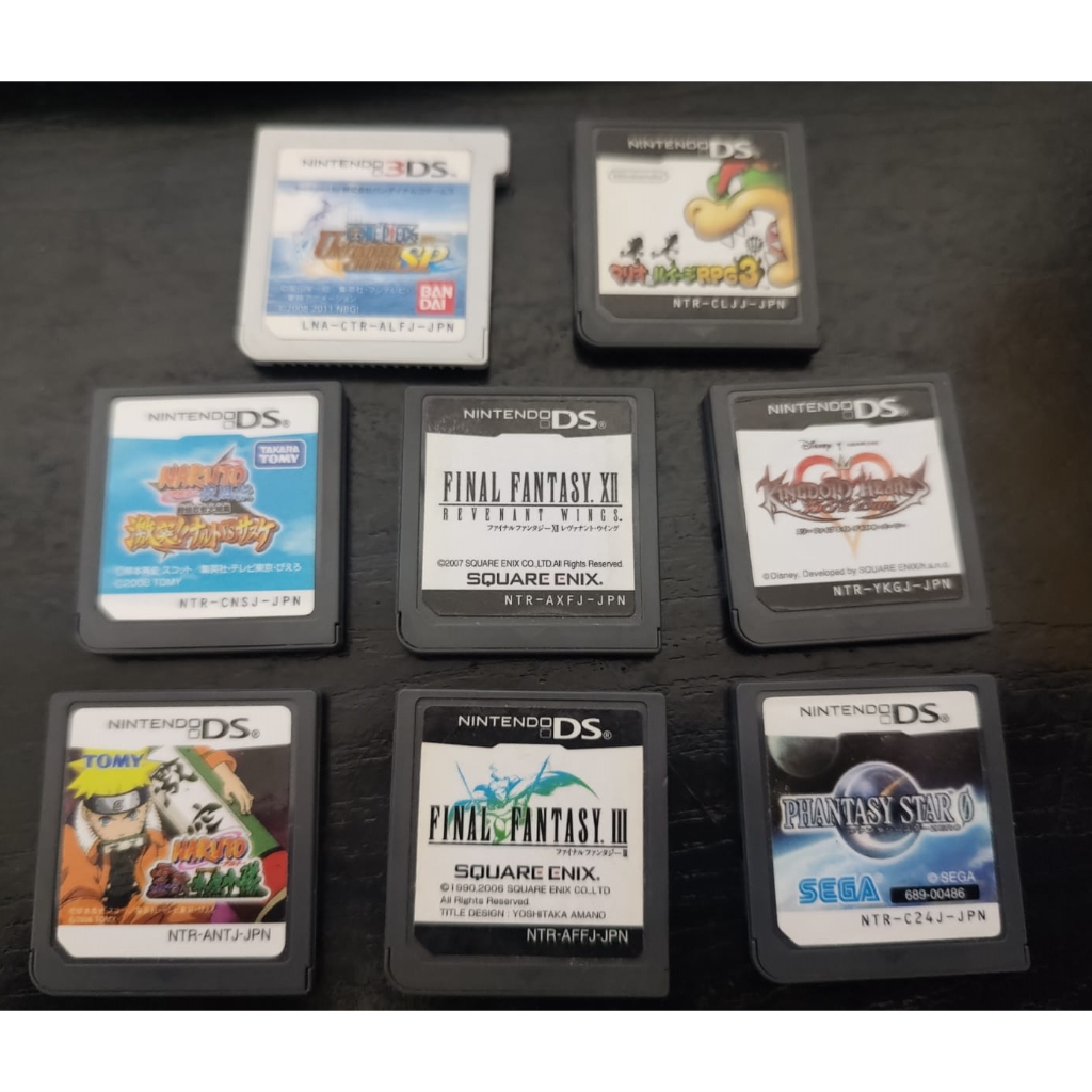 Cartuchos Originais Nintendo DS e 3DS Loose, Pokémon, Mario, Smash