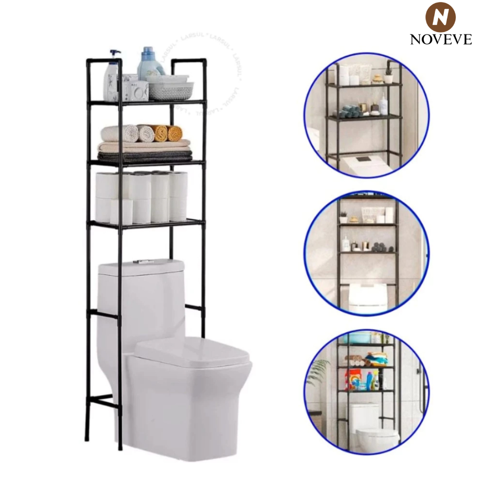 Prateleira Rack Organizador Lavanderia Banheiro Estante Móvel NOVEVE