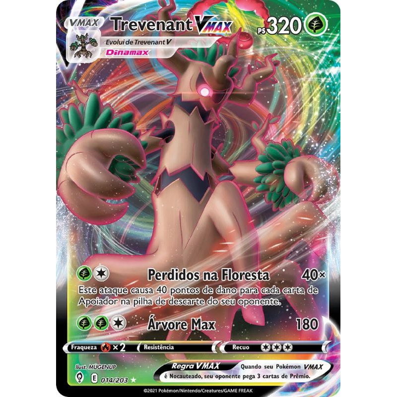 Carta Pokmon Trevenant Vmax Original Copag | Shopee Brasil
