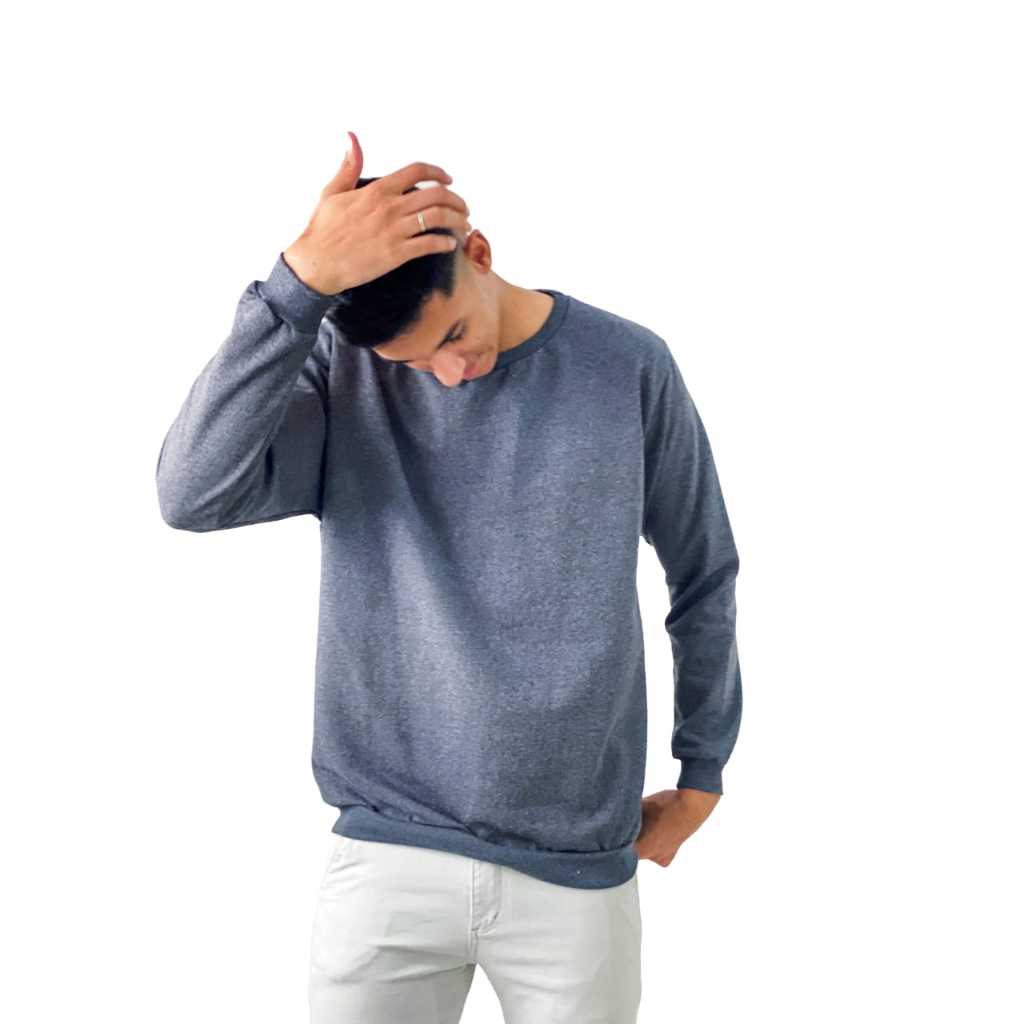 Moletom Gola Redonda Unissex Blusa De Frio Basico Careca Casaco