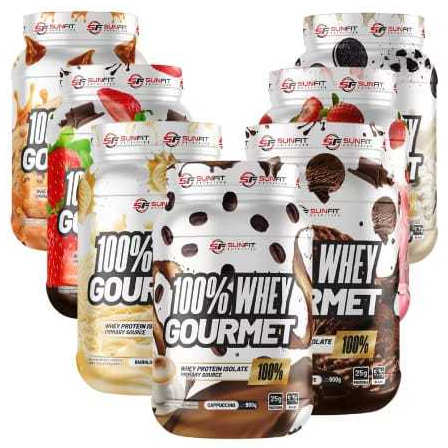 WHEY Protein Gourmet 100% Isolado Low Carb Pote 900g - SUNFIT