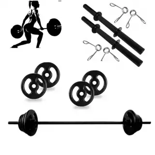 Kit Completo Body Pump + Barra De Mão E 20kg De Anilhas Pintada