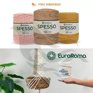 Crochê Barbante Fio Tapete Macramê Tricô Spesso EuroRoma 1kg 32 fios