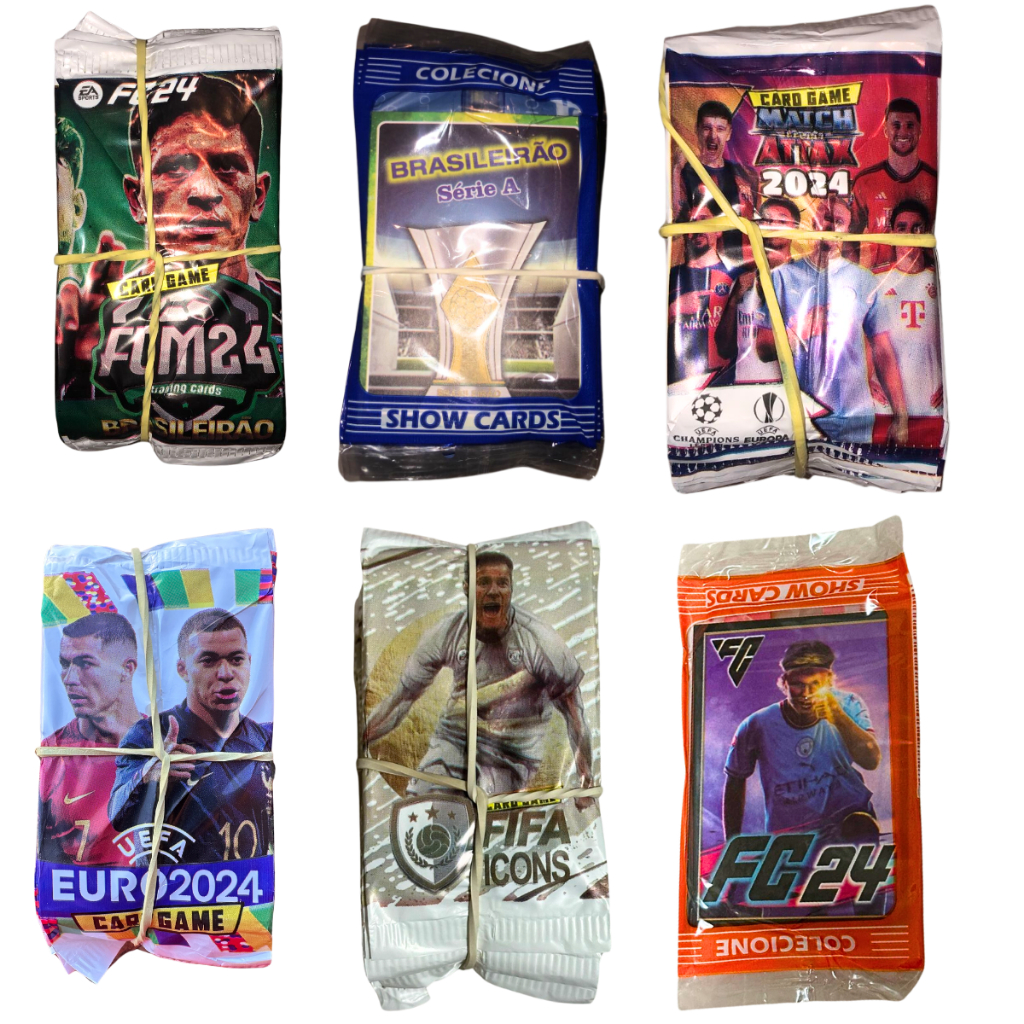 200 Card Figurinhas Com 50 Pacotinhos Variados Futebol Fc24 Champions