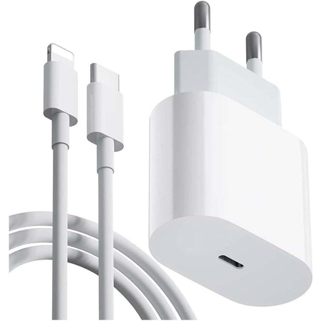 Carregador De Para iP Fonte com Cabo Carregamento Rápido 1m PD 20w