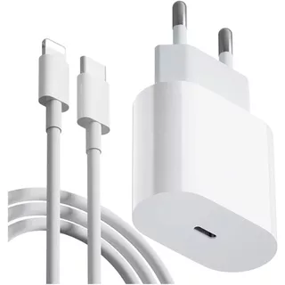 Carregador De Para iP Fonte com Cabo Carregamento Rápido 1m PD 20w