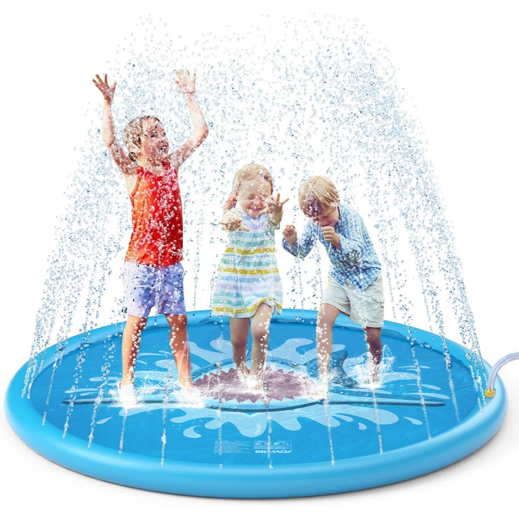 Piscina Inflável Chafariz 170cm Infantil Splash Sprinkler Esteira ...