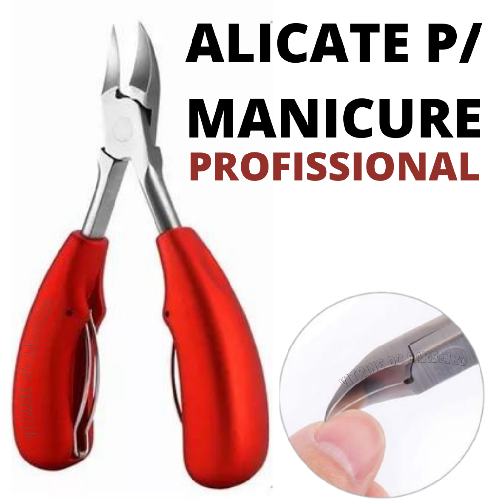 Alicate De Unha E Cutícula Pé E Mão Cortador Curvo Aço Inox! | Shopee ...
