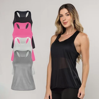 KIT 3 Regatas Lisas Dry Costas Nadador Academia Esportivo Fitness