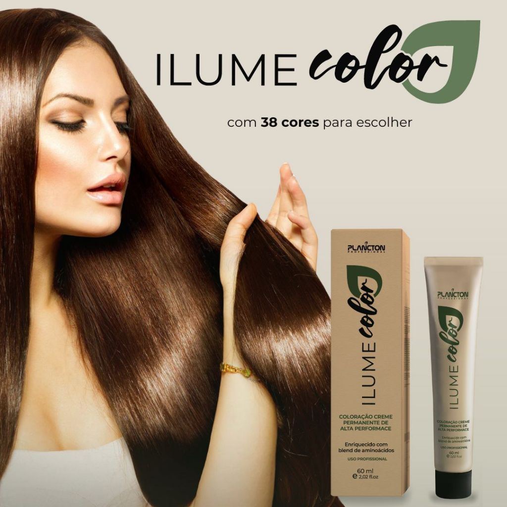ILUME COLOR PLANCTON COLORAÇÃO - 4.0 CASTANHO MÉDIO - 60ml | Shopee Brasil