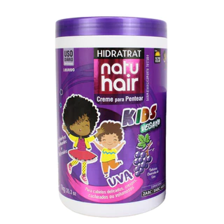 Creme para pentear Kids Uva Natuhair 1KG Antifrizz Definição Volume Cachos Ondulados Vegano em Oferta na Shopee