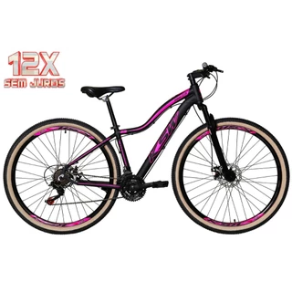 Bicicleta Aro 29 KSW Mwza Feminina Alumínio 24v Freio a Disco Pneus com Faixa Garfo Suspensão em Oferta na Shopee