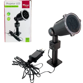 Projetor Led Natal Bivolt até 5m c/ Desenhos Formas Natalinas Laser p/ Casa Jardim Parede Festas Eventos