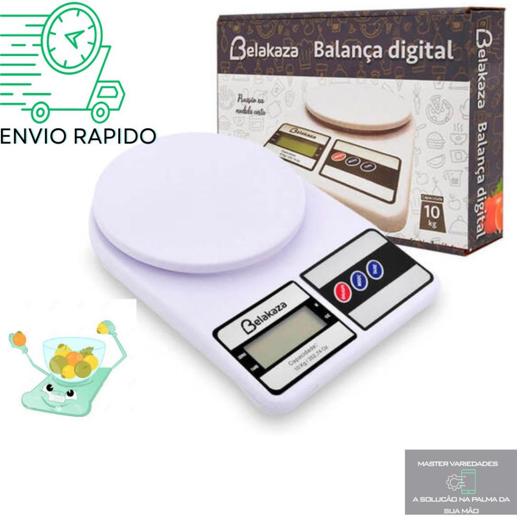 Balança De Cozinha Digital Pesar Alimentos Restaurante Profissional ...