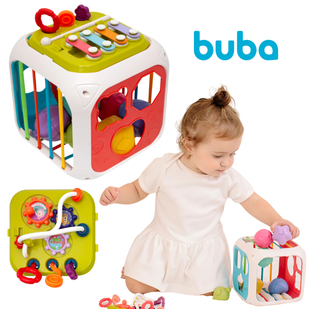 Brinquedo Cubo de Atividades Bebe 7 em 1 Interativo Educativo Infantil ...