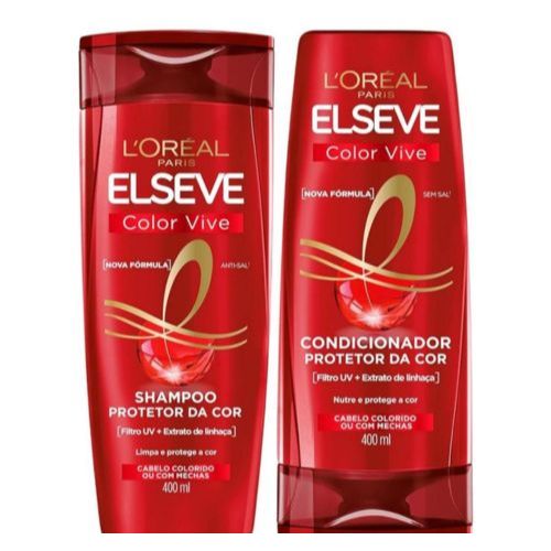 Elseve Color Vive Shampoo Sem Sal 400ml + Condicionador 400ml | Shopee ...