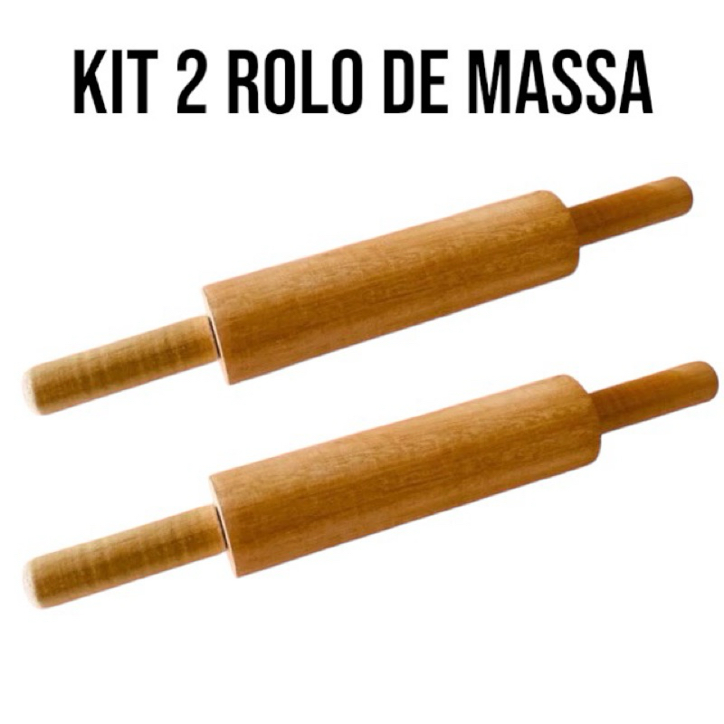 2 Rolo de Massa Pau de Macarrão