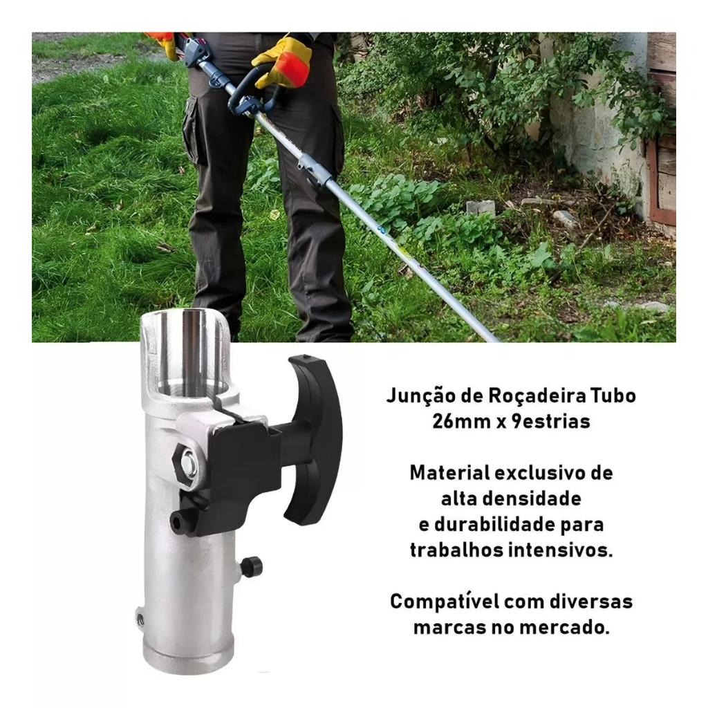 Conector Do Eixo Junção Para Cabo Bipartido Roçadeiras Universal