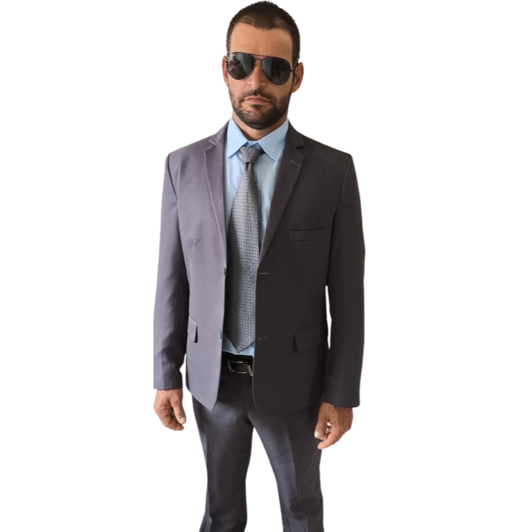 TERNO MASCULINO SEMI SLIM MICROFIBRA GABARDINE ALTO PADRAO