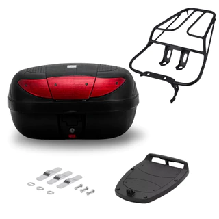 Kit Bagageiro Churrasqueira Cg Titan 150 + Baú 45 Litros 2004 até 2008