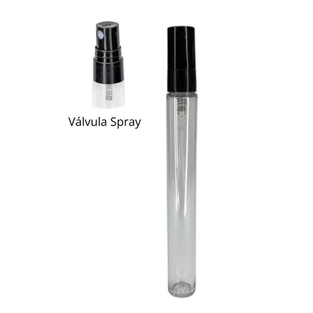 Frasco Provador de Plástico 10ml Com Válvula Rosca Spray