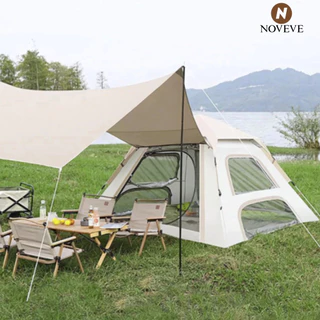 Barraca Camping Acampamento 5/8pessoas C/tenda Gazebo Grande NOVEVE em Oferta na Shopee