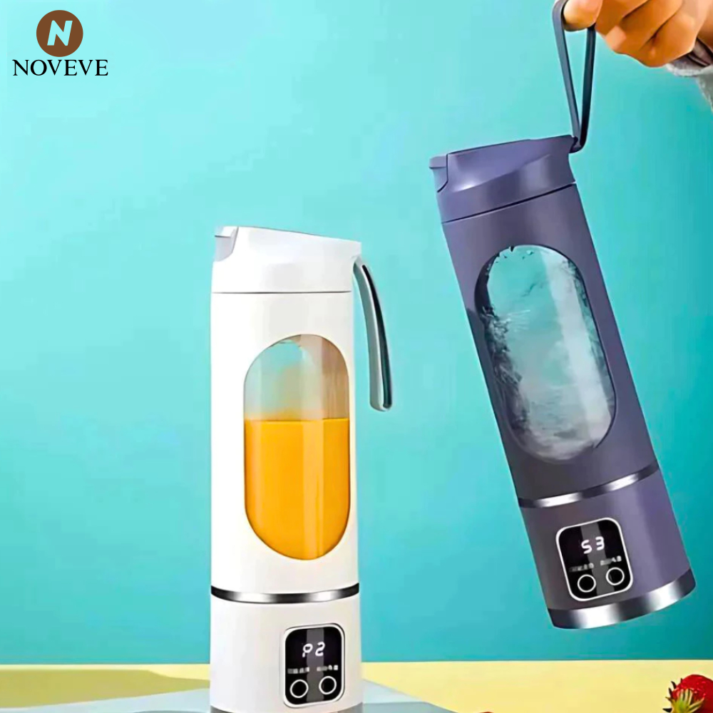 Mini Liquidificador Portátil Shake Take Juice Cup 6 Lâminas Recarregável NOVEVE