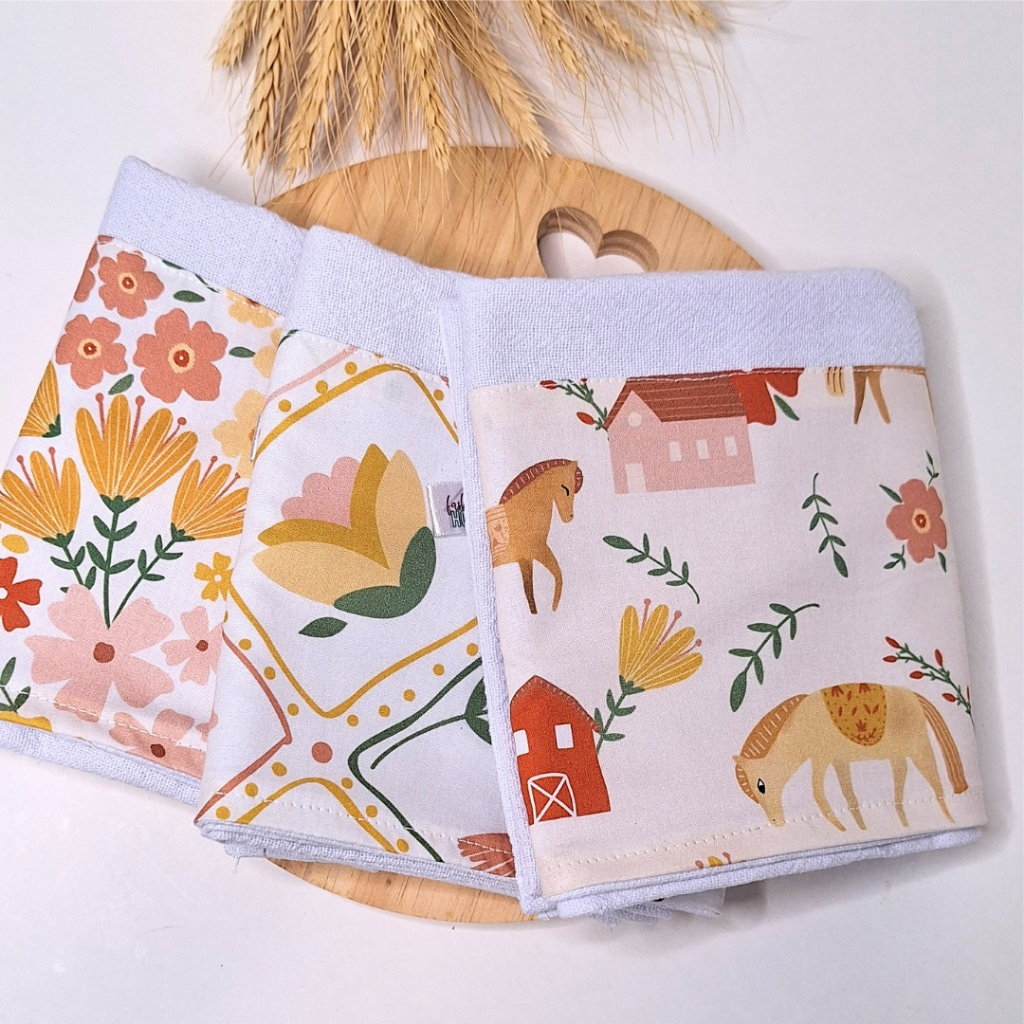Panos de Prato Farm House Flores e Cavalos Boho | Shopee Brasil
