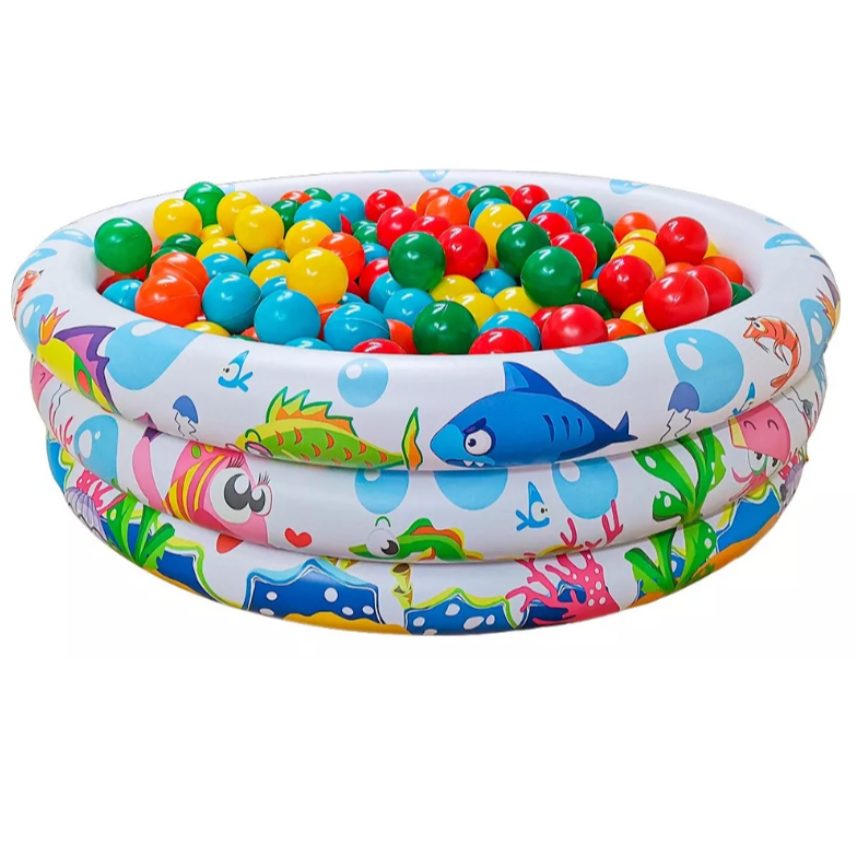 Piscina Infantil Inflável Fundo do Mar + 50 Bolinhas