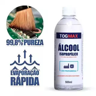 LIMPA TELAS ÁLCOOL ISOPROPÍLICO 99,8% 500ML ELETRONICOS- ALTO GRAU DE PUREZA ANVISA USO PROFISSIONAL