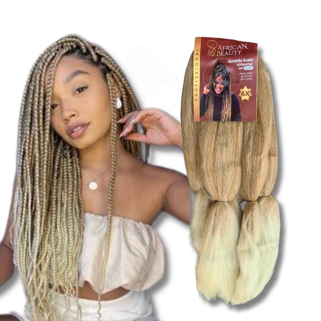 Jumbo Mel com Loiro #27/613 Cabelo p/ Tranças Boxbraids Gypsy 400g ...