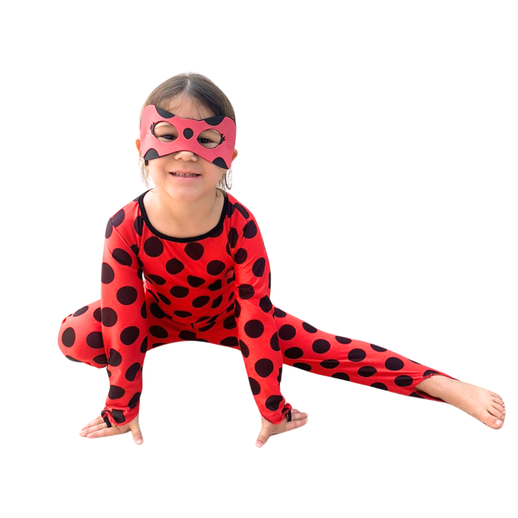 Fantasia Lady Joaninha | Infantil C/ Máscara E.V.A