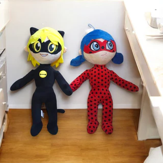 Pelúcias Ladybug e Cat Noir 45 cm Heróis Anti-alérgicos, Macios e de Alta Qualidade Marinete Adrien