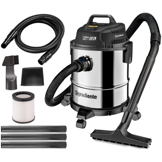 Aspirador De Pó Turbo Vac Gradiente Inox 12 Litros 1200w