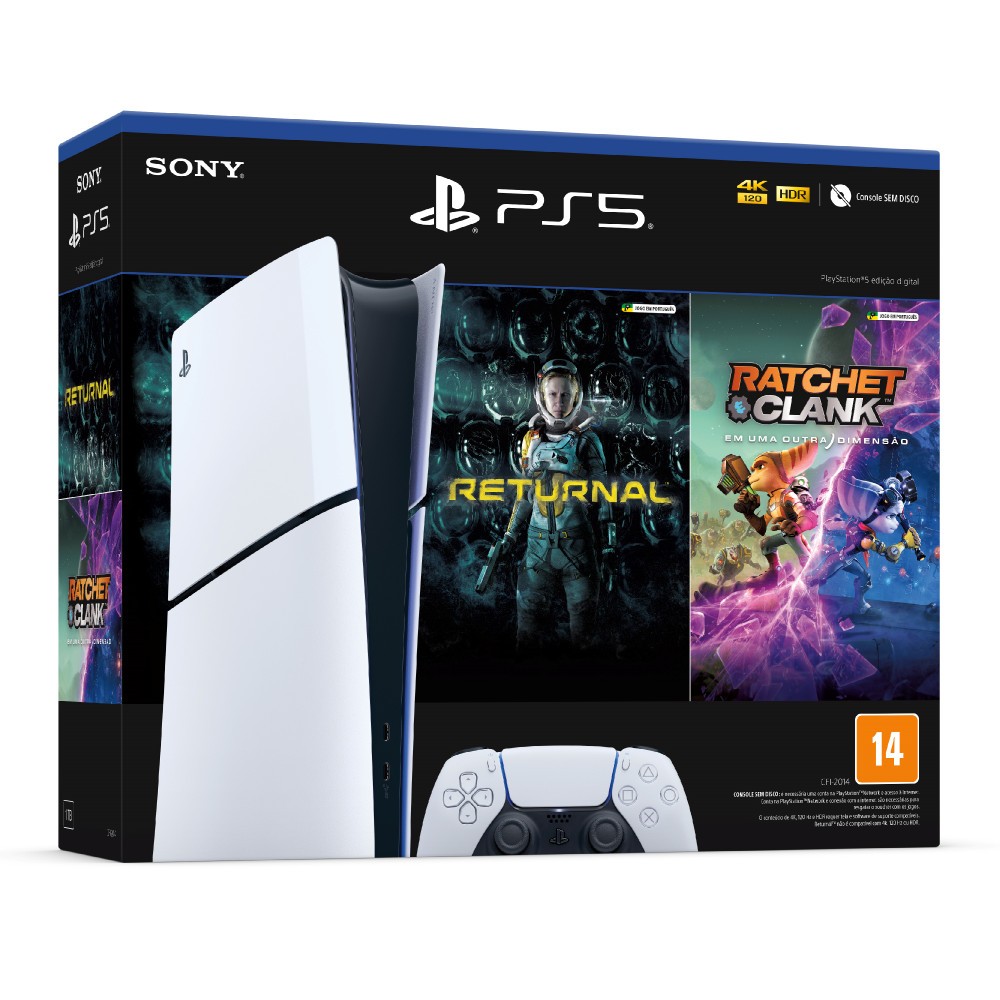 Console Sony PlayStation 5 Slim Digital + 2 jogos