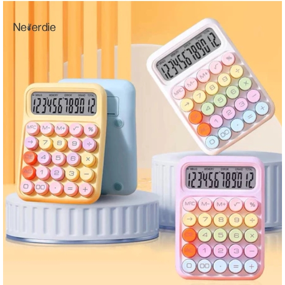 Calculadora Colorida Morandi De 12 Dígitos Teclado Mecânico De Ponto Grande Escola & Papelaria De Escritório Multineos
