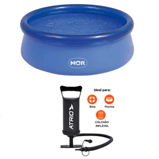 Piscina Redonda Inflável 4.600 Litros PVC 3M x 76 cm + Bomba de Ar