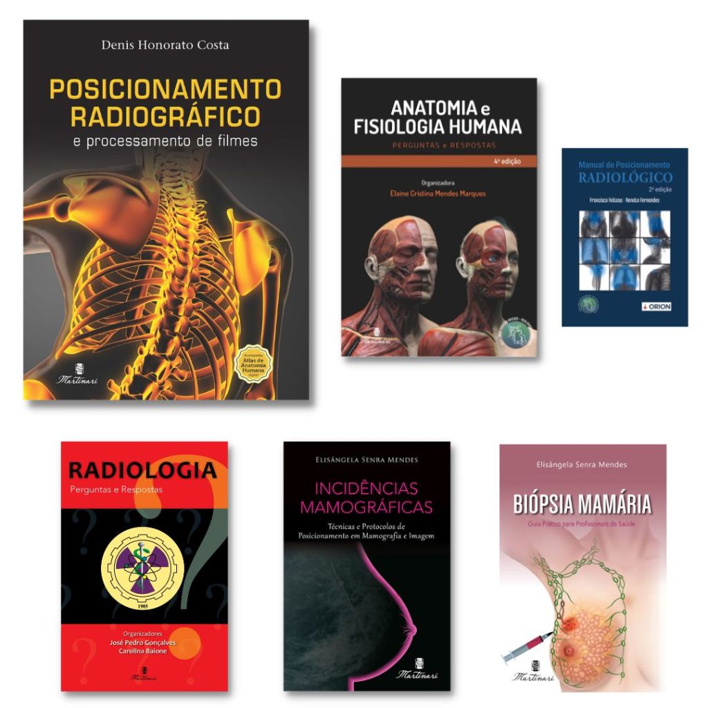 Kit Radiologia Completo com 6 livros Técnicas Radiológicas; Anatomia ...