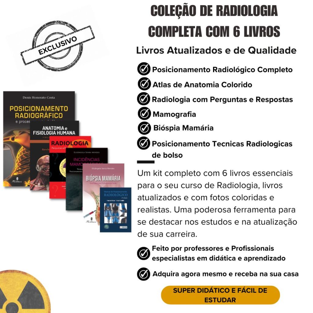 Kit Radiologia Completo com 6 livros Técnicas Radiológicas; Anatomia ...