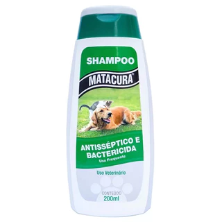 Shampoo Antisséptico e Bactericida Para Cães e Gatos - Matacura 200ml
