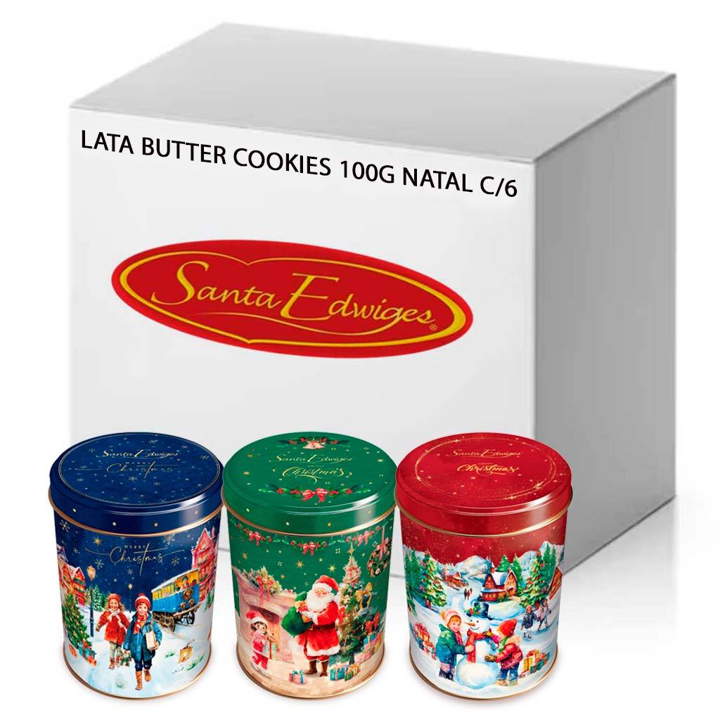 Kit 6 Latas Colecionáveis Mini Butter Cookies Natal 100g Santa Edwiges Shopee Brasil