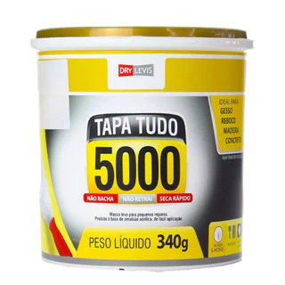 Massa Flex Tapa Tudo 5000 - Para Pequenos Reparos em Paredes, Sem Sujeira