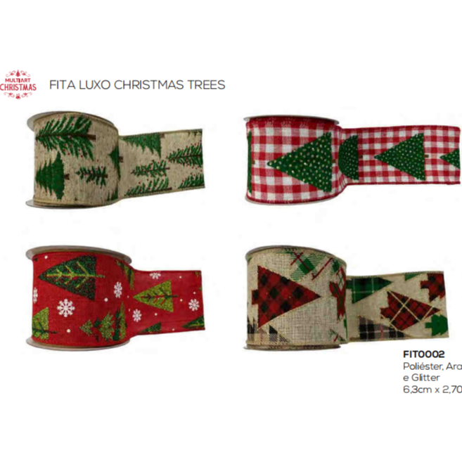 Fita De Natal Aramada Figuras Natalinas Decoração Multiart
