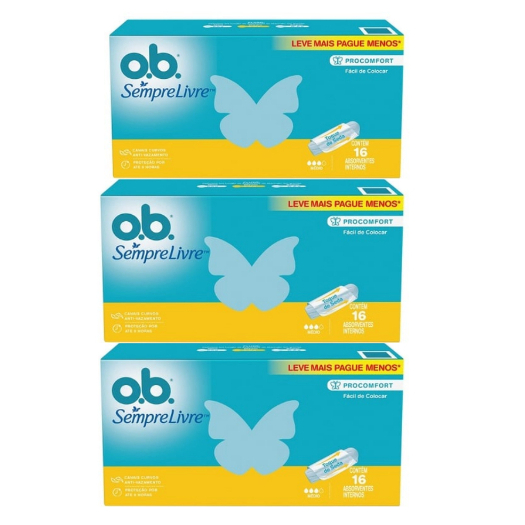 Absorvente Interno OB ProComfort Médio 16 Unidades Leve Mais Por Menos ...