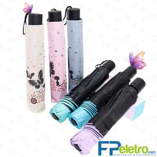 Guarda Chuva Grande Com Proteção Solar Blackout Reforçado Contra Vento Cabe Na Bolsa Estampado Colorido 10 Hastes