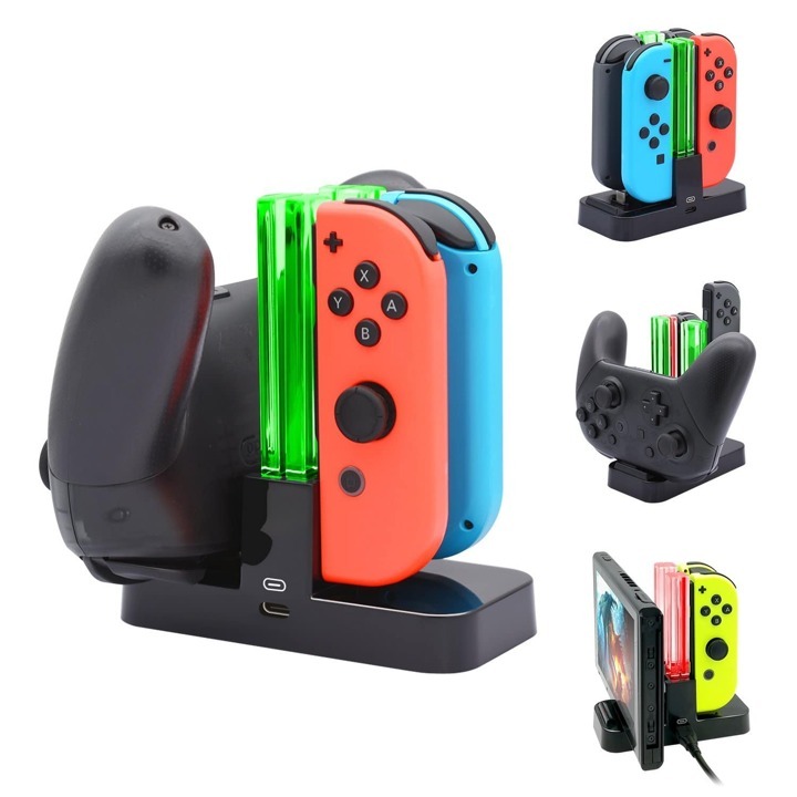 Base de Carregamento Charging Dock p/ Joy-Cons Pro Controller Nintendo ...