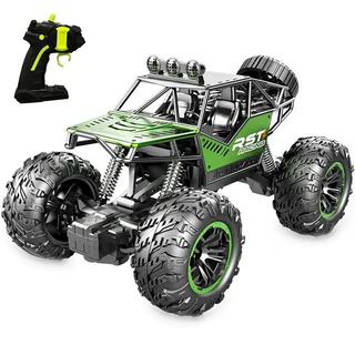 Brinquedo Menino Carrinho Controle Metal Crawler 4x4 Monster Truck Rock recarregável